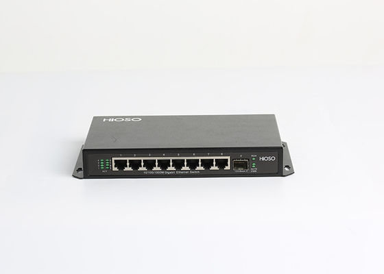 8 λιμένες 1000M RJ45 1 διακόπτης Gigabit Ethernet λιμένων ανερχόμενων ζεύξεων 1000M SFP, διακόπτης λιμένων SFP