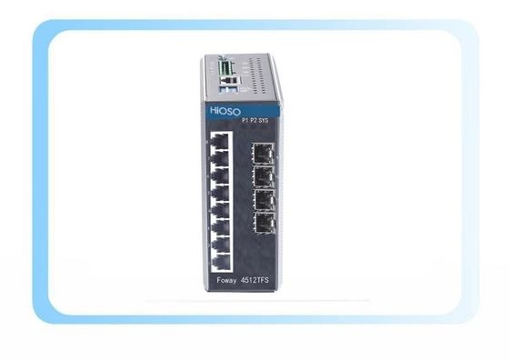 4 1000M SFP 8 διακόπτης 12 ραγών Ethernet λιμένων 10/100/1000M λιμένες